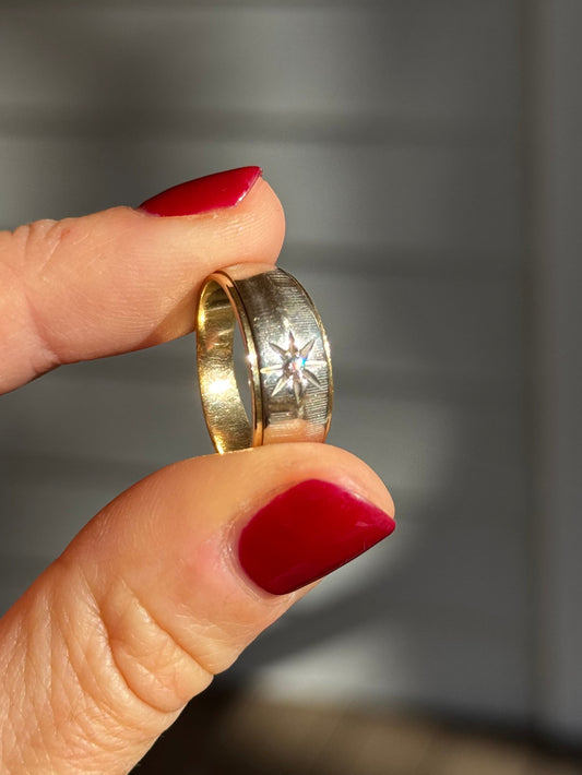 Two Tone Starset Diamond Band