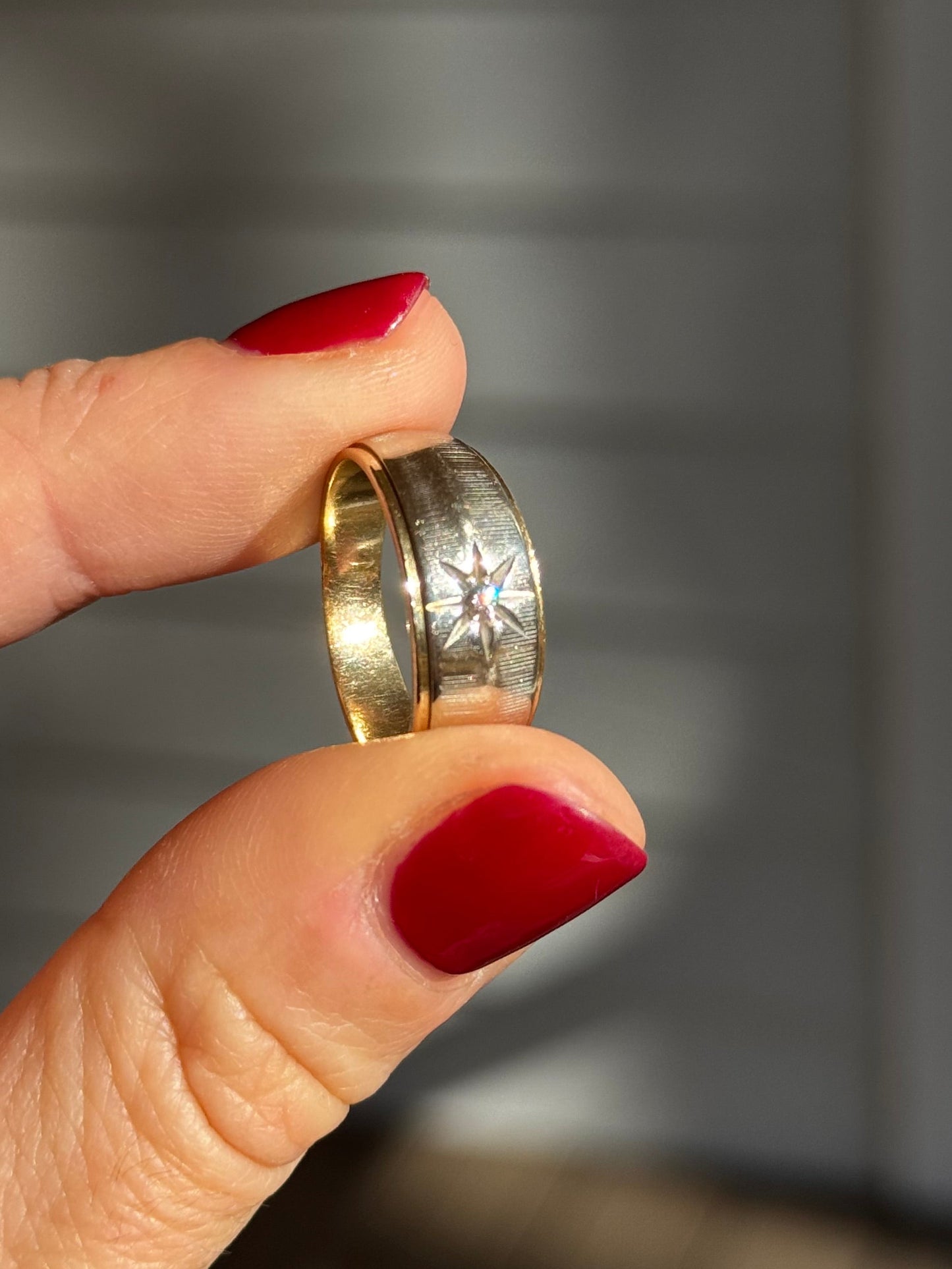 Two Tone Starset Diamond Band